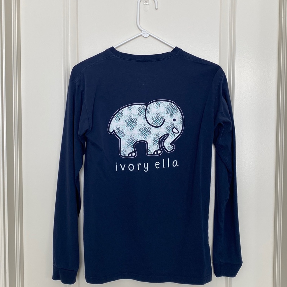 Ivory Ella long sleeved tee Navy blue S